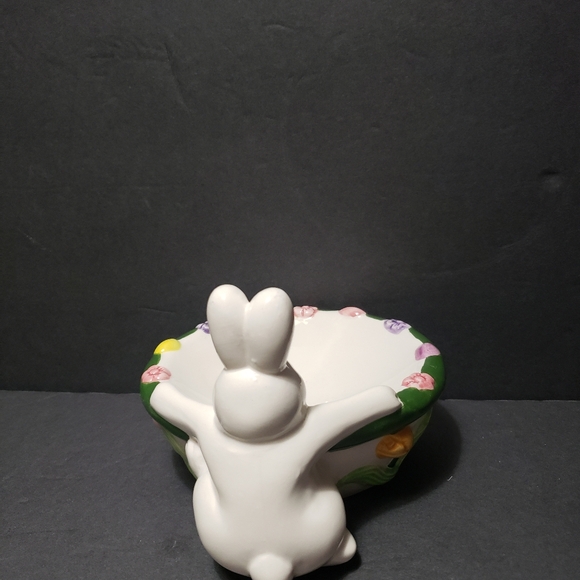 Vintage 1996 GALERIE AU CHOCOLAT Easter Rabbit Candy Dish - Picture 6 of 7